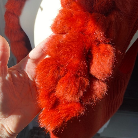 Vintage Rabbit fur trim knit 🧶 vest from France - Picture 10 of 10